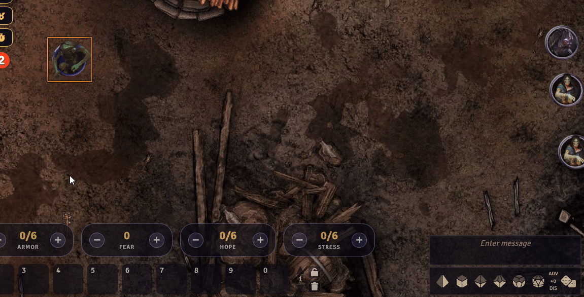 Fear generation from roll